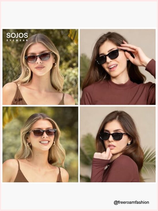 Retro Square Polarized Sunglasses UV Protection Unisex main image 3